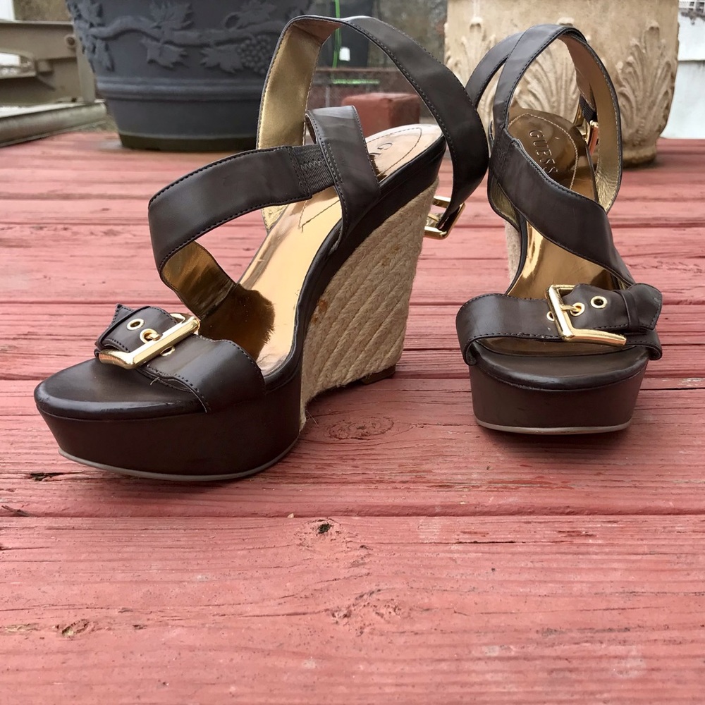 QUESS Jute Wedge Size 8